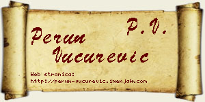 Perun Vučurević vizit kartica